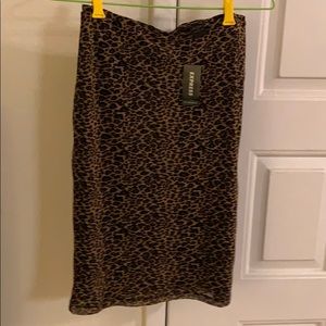 Express cheetah print skirt size S